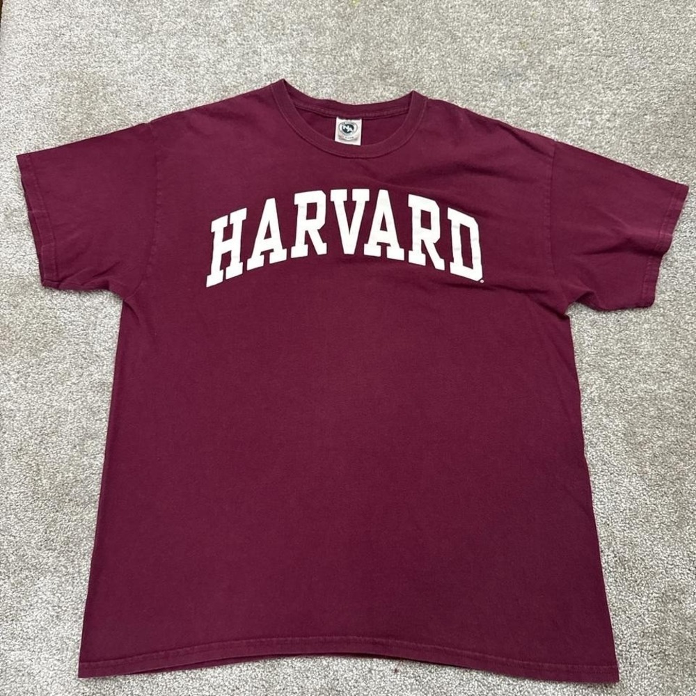 New Agenda Harvard T-Shirt Crimson Red Graphic Tee Large